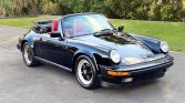 Black 1987 Porsche 911 Carrera 2 Cabriolet manual For Sale