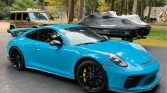 Miami Blue 2018 Porsche 911 GT3 automatic low miles For Sale