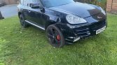 Damaged black 2009 Porsche Cayenne automatic diesel SUV For Sale