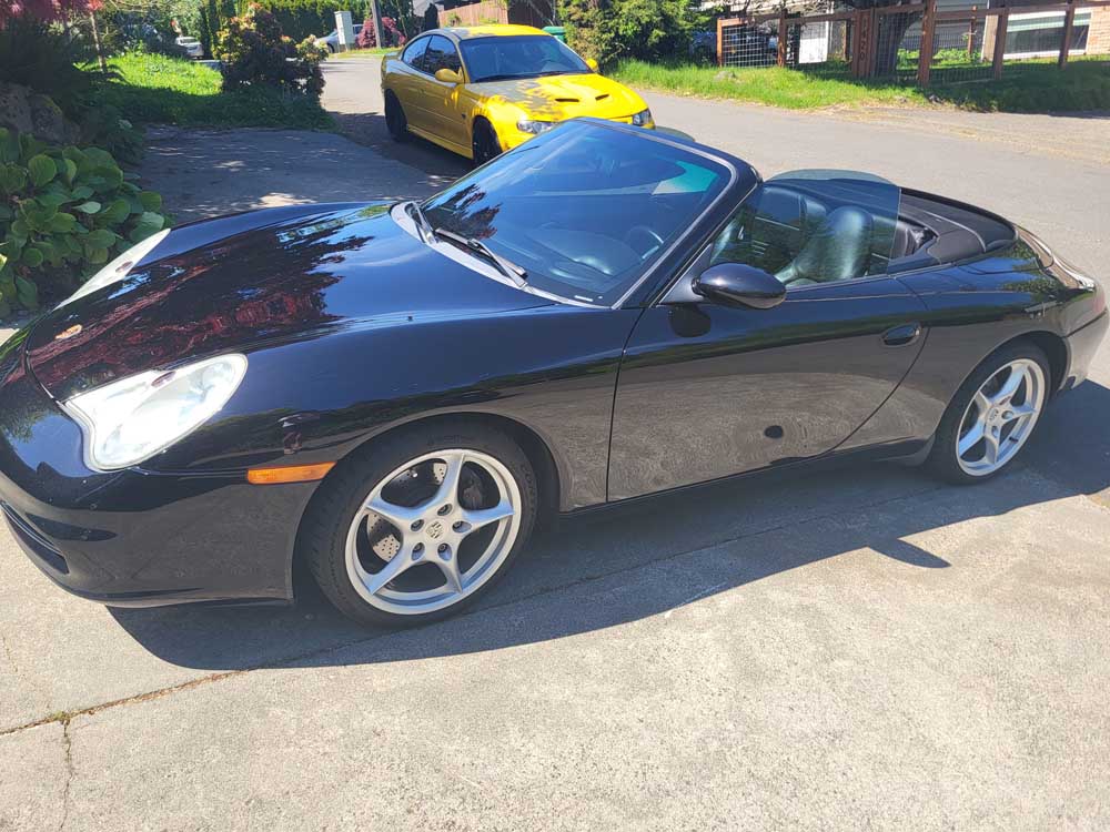 Black 2002 Porsche 911 Carrera cabriolet 6spd manual For Sale