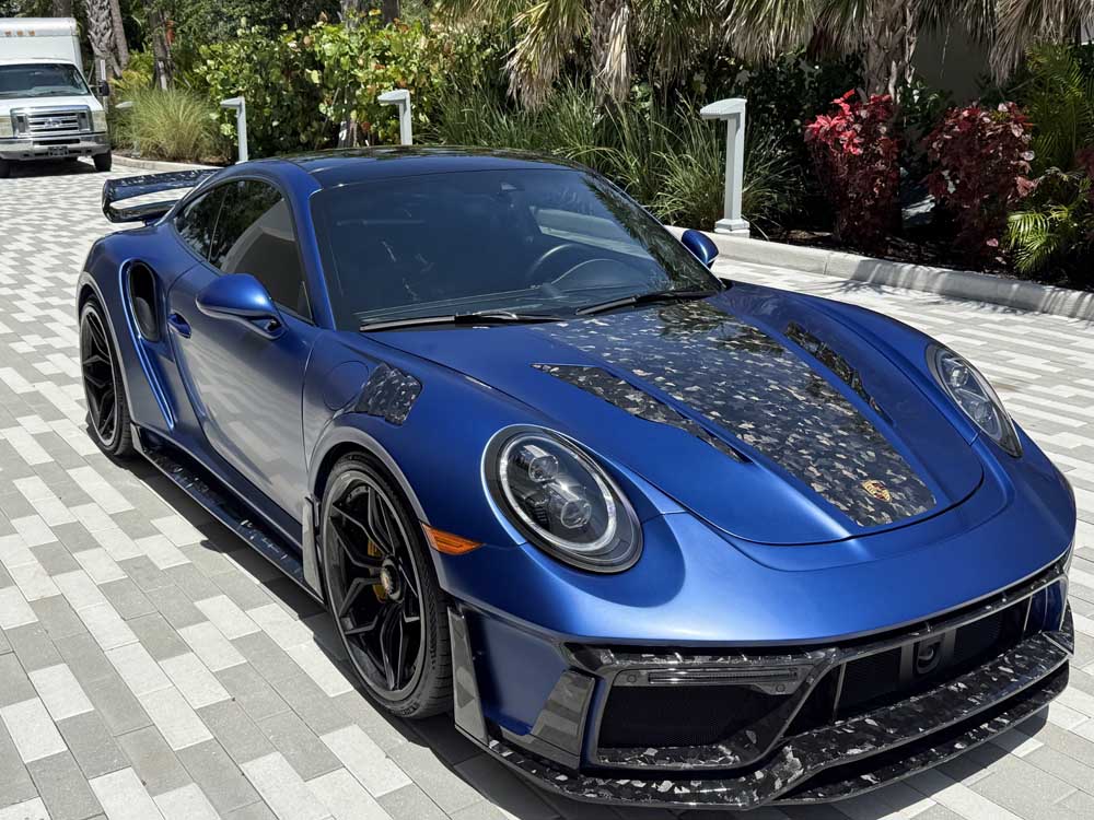 Blue 2019 Porsche 911 Turbo S automatic coupe 1000 HP For Sale