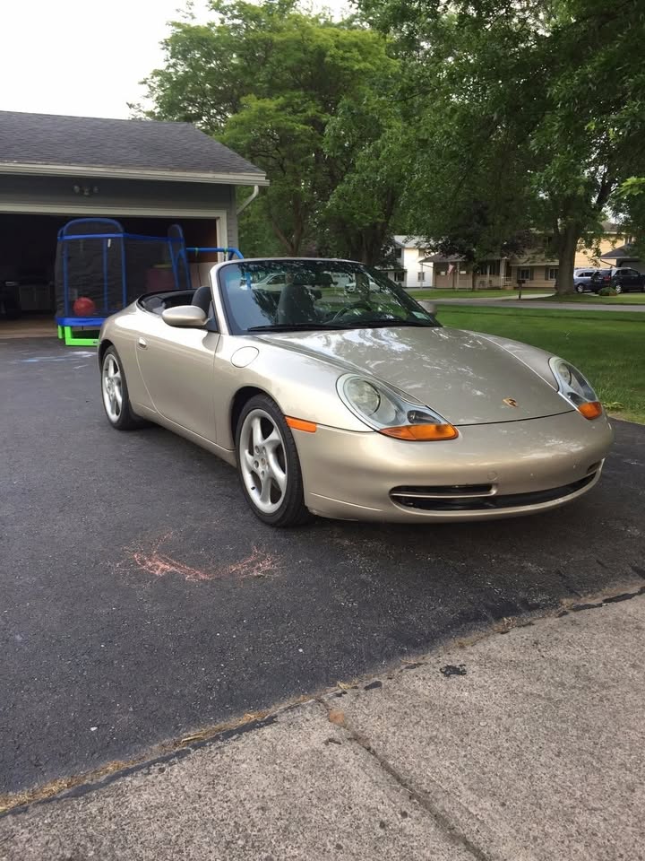 Gold 1999 Porsche 911 Carrera manual cabriolet low miles For Sale