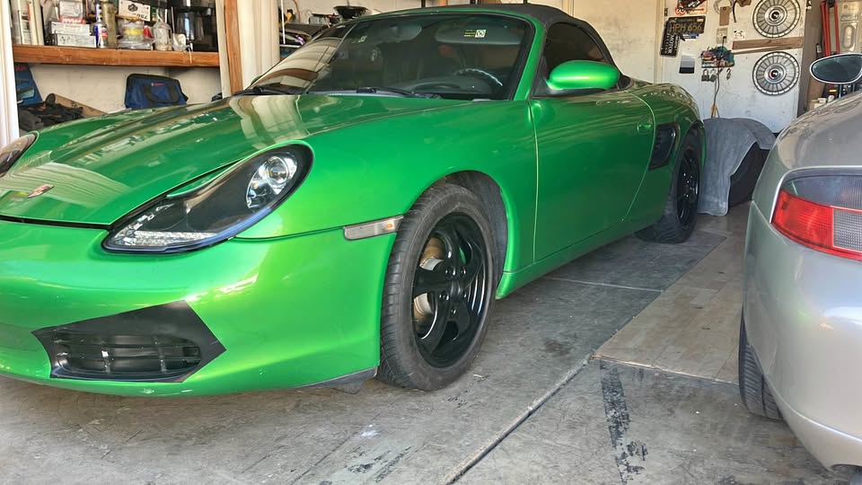 Green 1998 Porsche Boxster manual convertible For Sale