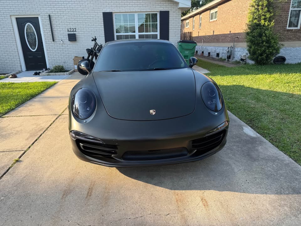 Matte black 2014 Porsche 911 Carrera 4S coupe manual For Sale